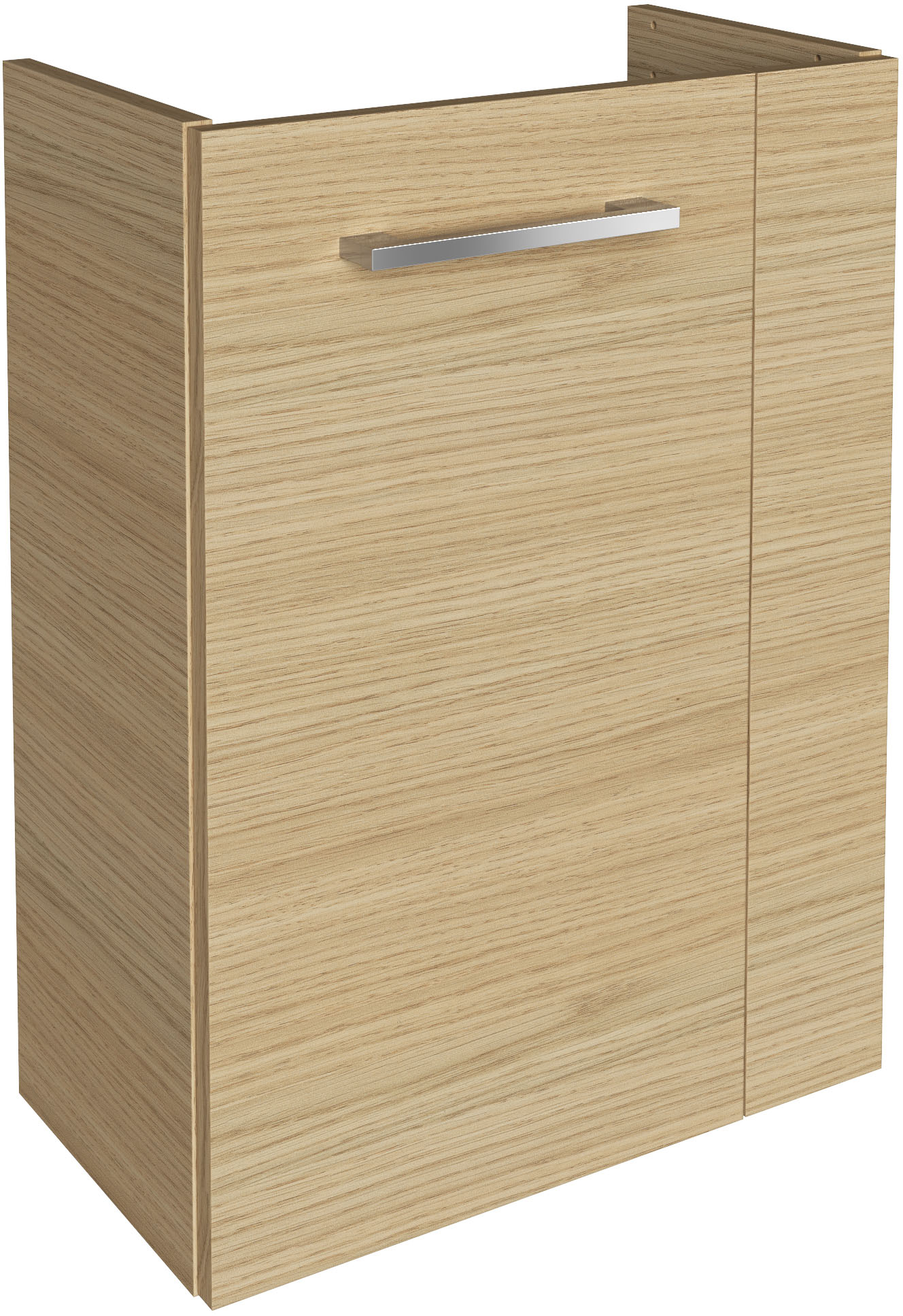 Waschbeckenunterschrank FACKELMANN "SBC", bunt (sand, eiche), B:44cm H:60cm T:24,3cm, Schränke, Badmöbel für Gäste-WC, Breite ca. 45 cm Image