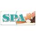 SignMission Spa Banner Sign Plastic in Blue/White | 18 H x 48 W x 0.1 D in | Wayfair B-Spa