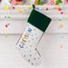 Personalization Mall Warm Winter Wishes Personalized Green Christmas Stocking Polyester in Green/White | 19.5 H x 7.5 W in | Wayfair 36799-G