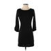 Forever 21 Casual Dress - Sheath: Black Solid Dresses - Women's Size Small