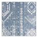 Blue/White 156 x 0.13 in Area Rug - Foundry Select Bonnetta Geometric Machine Woven Rectangle 9'10" x 13' Indoor/Outdoor Area Rug in Blue/Ivory | Wayfair