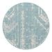 Blue/White 48 x 0.13 in Area Rug - The Twillery Co.® Medford Geometric Machine Woven Rectangle Indoor/Outdoor Area Rug in Light Aqua/Ivory | Wayfair
