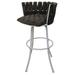 Red Barrel Studio® Trelu Counter, Bar & Extra Tall Stool Upholstered/Metal in White/Black | 41 H x 23 W x 21 D in | Wayfair
