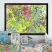 Winston Porter Plants in Flowering Garden - Picture Frame Print on Canvas Metal in Green/Pink | 16 H x 32 W x 1 D in | Wayfair