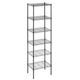 Rebrilliant 16.7" W Shelving Unit Storage for Small Places Restaurant Garage Pantry Kitchen Garage Rack Plastic/Steel in Black | Wayfair