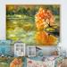 Winston Porter Autumn Lake & Orange Leaves Ii - Picture Frame Painting on Canvas Metal in Green/Orange/Yellow | 1.5 D in | Wayfair