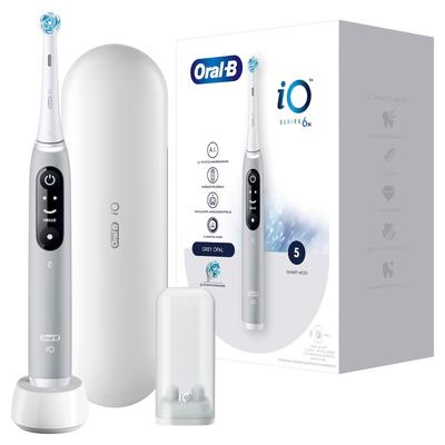 Oral-B - iO 6 in Grau + Reiseetui Elektrische Zahnbürsten 1 ct (126.19 € / 1 ct)