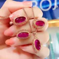 Ensemble de bijoux en or rose plaqué or violet 14K pour femmes boucles d'oreilles bague et collier