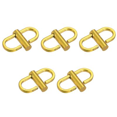 Adjustable Metal Buckles, 5Pcs 22x10mm Chain Shortener Bag Strap Clasps, Yellow - Dark Gold