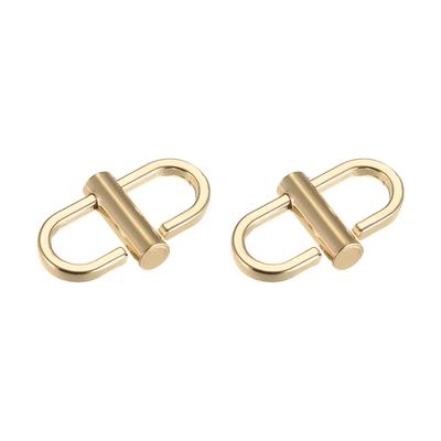 Adjustable Metal Buckles 2Pcs 22x10mm Chain Shortener Bag Strap Clasps - Gold Tone