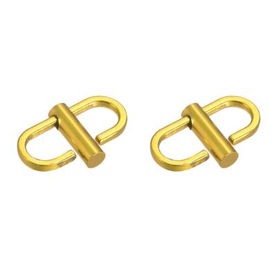 Adjustable Metal Buckles, 2Pcs 22x10mm Chain Shortener Bag Strap Clasps, Yellow - Dark Gold