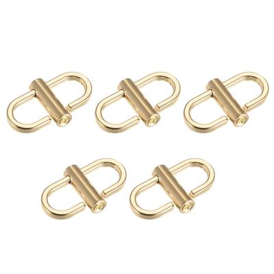 Adjustable Metal Buckles, 5Pcs 23x14mm Chain Shortener Bag Strap Clasps, Gold - Gold Tone