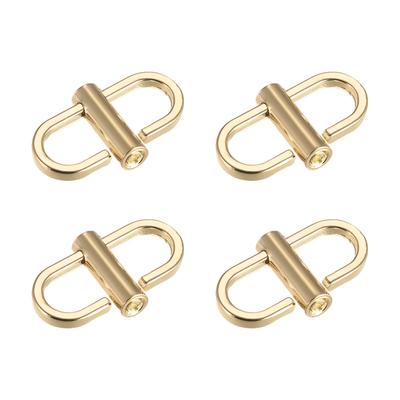 Adjustable Metal Buckles, 4Pcs 23x14mm Chain Shortener Bag Strap Clasps, Gold - Gold Tone