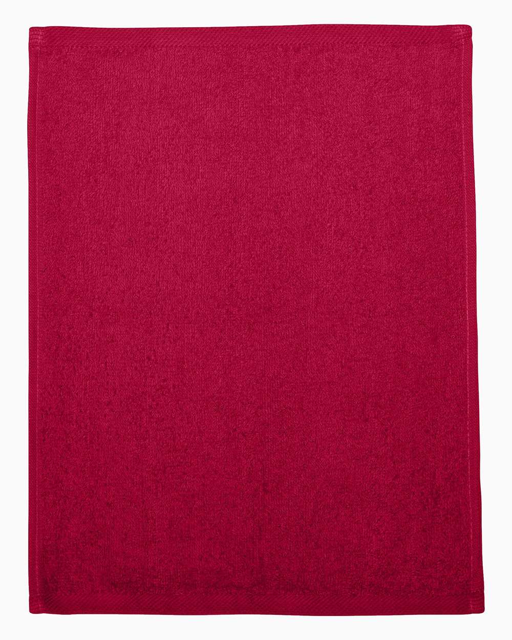 Q-Tees T600 Hemmed Fingertip Towel in Red | Cotton TP600, T600J1