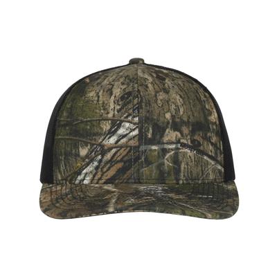 Outdoor Cap OC771 Structured Trucker With Solid Mesh Back Hat in Country Dna/Black