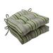 Pillow Perfect Outdoor Terrace Sunrise Deluxe Tufted Chairpad (Set of 2) - 17 X 17.5 X 4