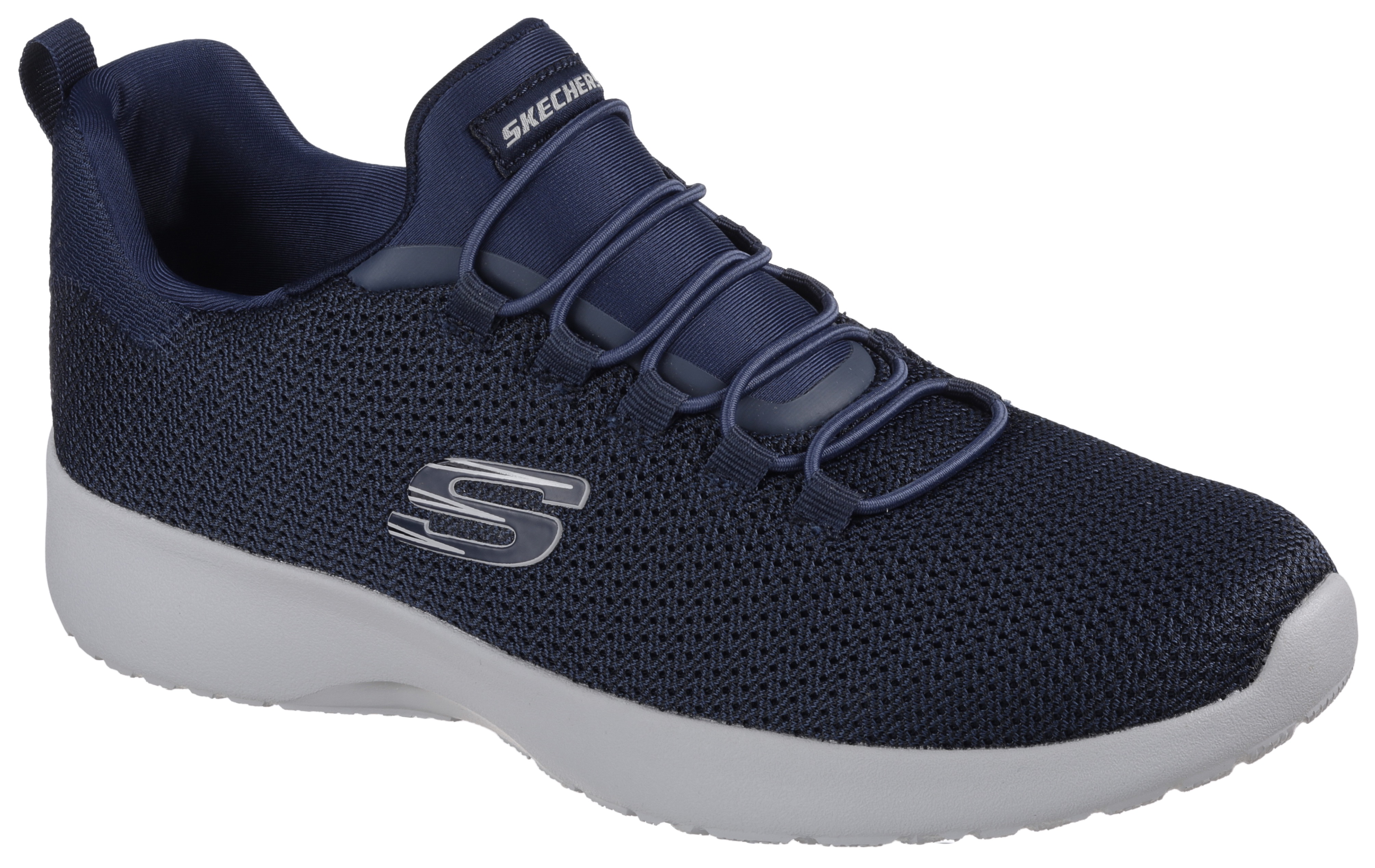 Slip-On Sneaker SKECHERS "DYNAMIGHT", Herren, Gr. 46, blau (navy), Textil, Schuhe, Slipper, Sneaker mit Memory Foam, Topseller