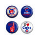 Chicago Cubs 4pk Button Badge Set