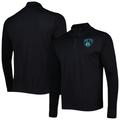 "Men's Levelwear Black Brooklyn Nets Nano Engineered Knit Fabric Quarter-Zip Jacket"