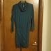 Free People Dresses | Free People Retro Teal Long Sleeve Cowl Neck Knit Dress Xs | Color: Blue/Green | Size: Xs