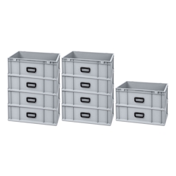 PROREGAL 10x Eurobox NextGen Portable Uno | HxBxT 22x40x60cm | 44 Liter | Eurobehälter, Transportbox, Transportbehälter, Stapelbehälter Image