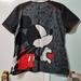 Disney Tops | Disney Mickey & Minnie Scrubs Top - Size Large | Color: Black/Red | Size: L