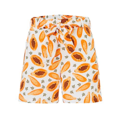 Shorts mit Papaya-Print