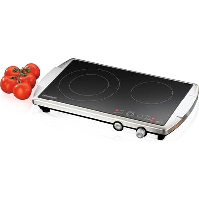 ROMMELSBACHER Doppelkochplatte "CT 3400/E", grau (schwarz, edelstahlfarben), B:55cm H:6,5cm T:32,5cm, Kochplatten Image