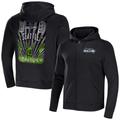 Men's NFL x Darius Rucker Collection by Fanatics Black Seattle Seahawks Rocker Full-Zip Hoodie