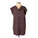 Forever 21 Casual Dress - Shift: Burgundy Batik Dresses - Women's Size Small