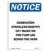 SignMission Combination Sprinkler Standpipe Sign Plastic in Black/Blue | 18 H x 12 W x 0.1 D in | Wayfair OS-NS-A-1218-V-10713