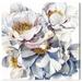 Oliver Gal Flo Inspo Flowers Traditional White - Picture Frame Painting Canvas in Blue/White/Yellow | 12" H x 12" W | Wayfair 43724_12x12_CANV_WFL