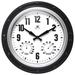 Infinity Instruments Forecaster 11.5" Wall Clock Glass/Plastic in Black/White | 16 H x 16 W x 2.25 D in | Wayfair 15085BK-4492