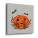 The Holiday Aisle® Cute Halloween II Neutral Gallery Wrapped Canvas in Gray/Green/Orange | 36 H x 36 W x 2 D in | Wayfair