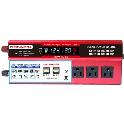 DDB-1500W us Auto-Wechselrichter, Solar-Sinus-Wechselrichter - Rot