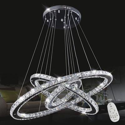 Uisebrt - 72W led Pendelleuchte Hängeleuchte Kristall - Moderne Kreative Höhenverstellbar Image
