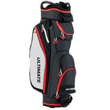 Costway 9.5 Inch Golf Cart Bag with 14 Way Full-Length Dividers Top Organizer-Black