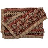Hiend Accents Fair Isle Knit Throw Blanket, 50" x 60", Rustic Red, 1PC