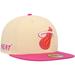 "Men's New Era Orange/Pink Miami Heat Passion Mango 59FIFTY Fitted Hat"