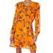 Jessica Simpson Dresses | Jessica Simpson Orange Fall Floral Dress Size Medium Russet Orange Sunkist | Color: Orange | Size: M