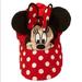 Disney Accessories | Disney Minnie Mouse Osfm Red Polka Dot Adjustable Back Hat | Color: Black/Red | Size: Osg