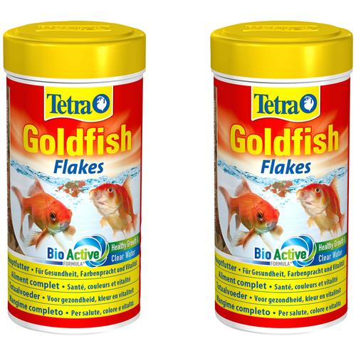 Tetra Fischfutter Goldfish, (2), Flockenfutter 2x250 ml braun Aquaristik Tierbedarf