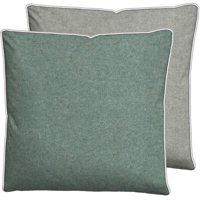 Kissenbezug BIBERNA "Hermal Flanell mit Reißverschluss, Melange-Optik, Wendekissenbezug", braun (fichte), B:80cm L:80cm, Flanell, Obermaterial: 100% Baumwolle, Kissenbezüge, Feinflanell, Made in Germany zertifiziert, kuschelig weich, mit Paspel Image