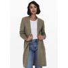 Longstrickjacke ONLY "ONLJADE L/S CARDIGAN KNT NOOS", Damen, Gr. M (38), grau (colorot caribou melang), Grobstrick, Obermaterial: 81% Polyacryl, 19% Polyester, colorblocking, casual, ca. Mitte Oberschenkel, Langarm, Strickjacken