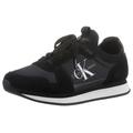 Slip-On Sneaker CALVIN KLEIN JEANS "RUNNER SOCK LACEUP NY-LTH WN" Gr. 37, schwarz Damen Schuhe Schnürschuhe