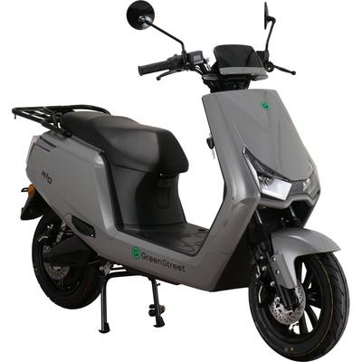 E-Motorroller GREENSTREET "Rio", grau (grau, schwarz), Elektromotorroller, 45 km/h, bis zu 60 km Reichweite, mit USB-Ans