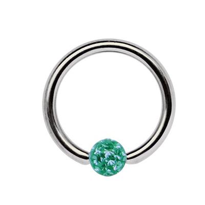 Dehnschnecke ADELIA´S "Piercing Ohrpiercing" grün Damen Piercings Adelia´s Titan Piercing Ring mit Ferido Epoxy Kugel