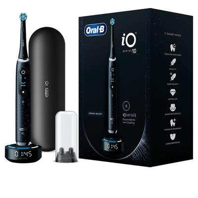Oral-B - iO 10 in Schwarz + Lade-Reiseetui Elektrische Zahnbürsten 1 ct (349.89 € / 1 ct)