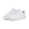 Sneaker PUMA "Carina 2.0 Sneakers Mädchen", Kinder, Gr. 30, grau (weiß silber gray), Obermaterial: Synthetik, Textil; Futter: Textil; Innensohle: Textil; Laufsohle: Gummi, Schuhe