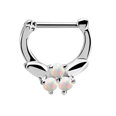 Nasenpiercing ADELIA´S "Piercing Nasenpiercing", Damen, weiß, Silber 925 (Sterlingsilber), modisch, Piercings, mit 316l Stahlstab als Verschluss Clicker